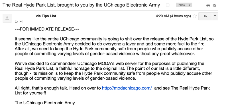 Illustration for article titled 'UChicago Electronic Army' Targets Sexual Assault Survivor
